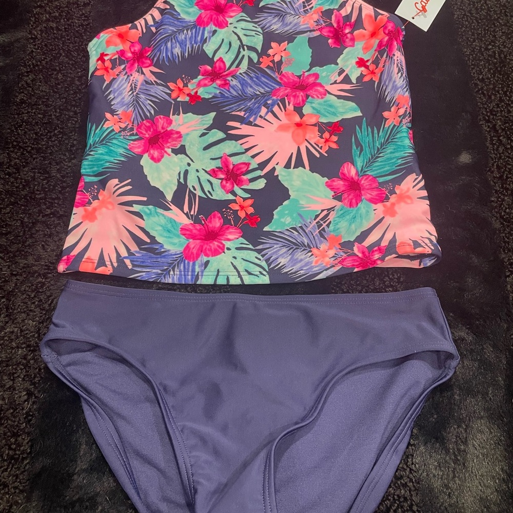 Girls tankini 2 piece swimsuit